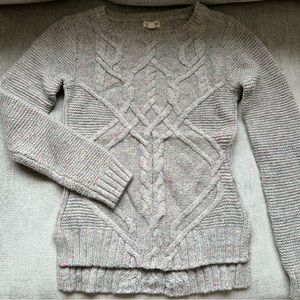 Gray with Neon Tweed Sweater - Size XS